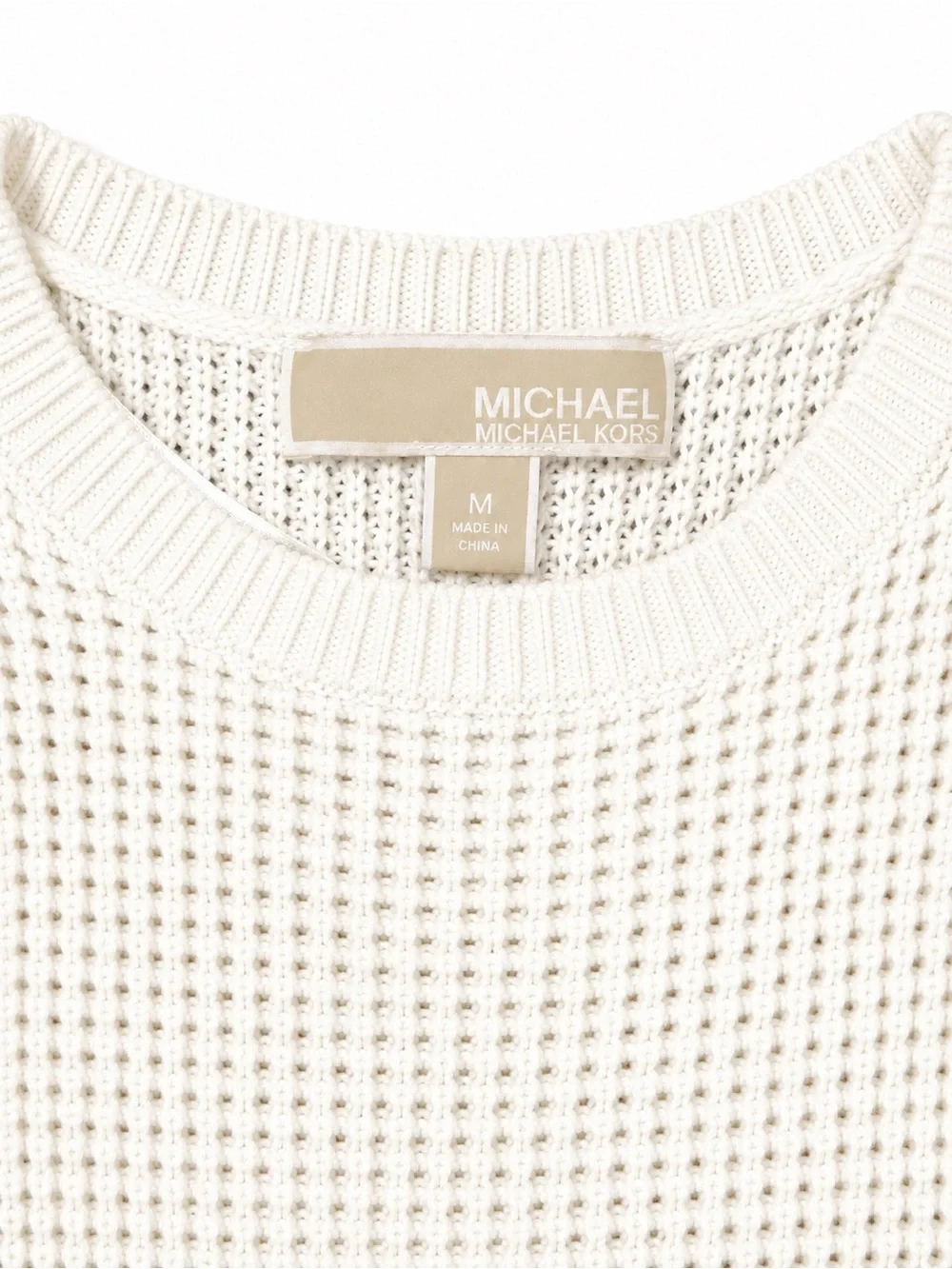 MICHAEL Michael Kors Ivory Fringe Knit Sweater – Women’s Medium